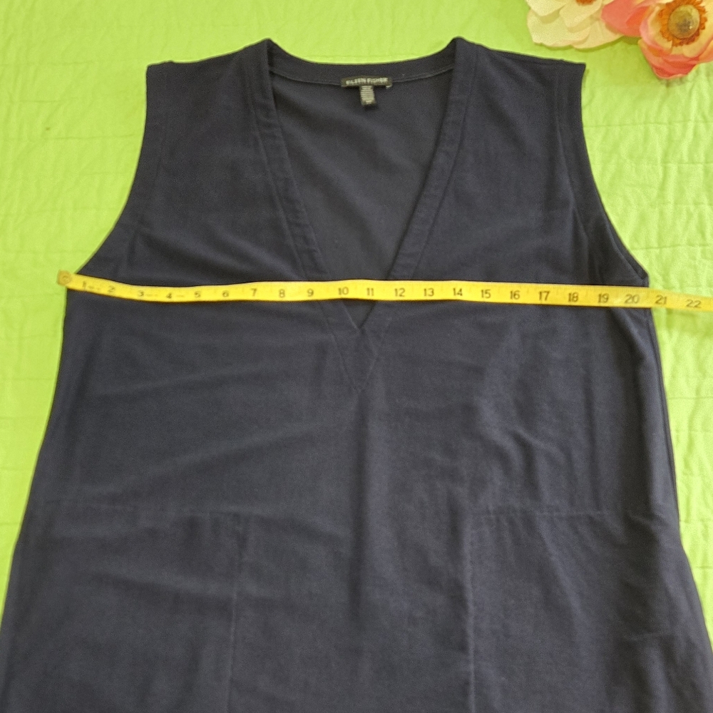 Eileen Fisher midi blue dress - Picture 6 of 8